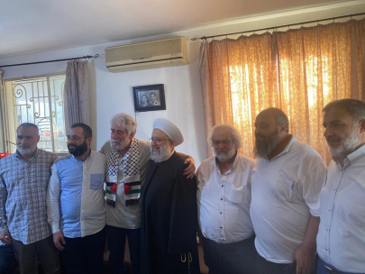 سماحة الشيخ ماهر  حمود يزور الاسير المحرر جورج عبد الله